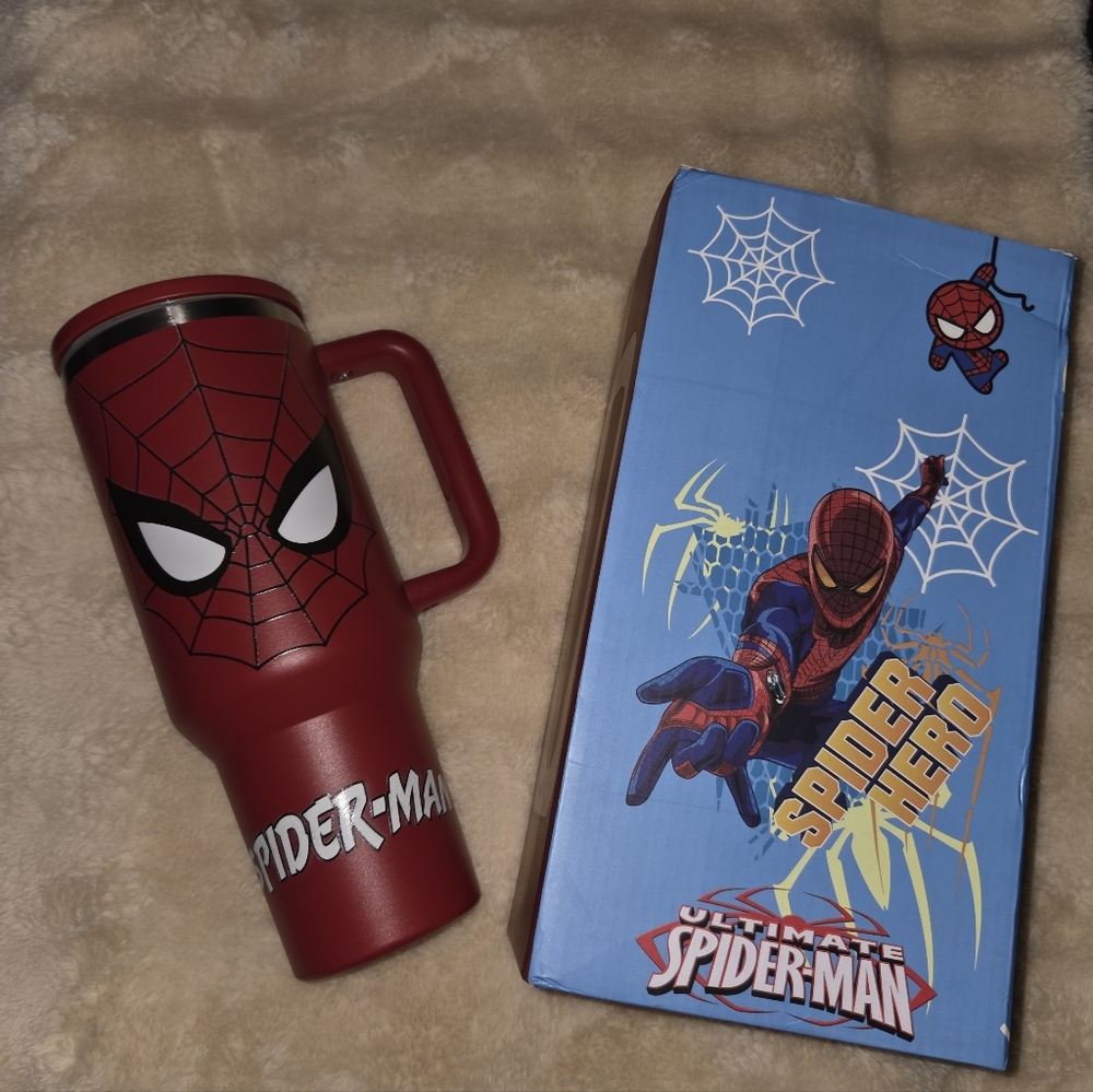 NWT Spider-Man Red Travel Mug with Box - Picture 2 of 5